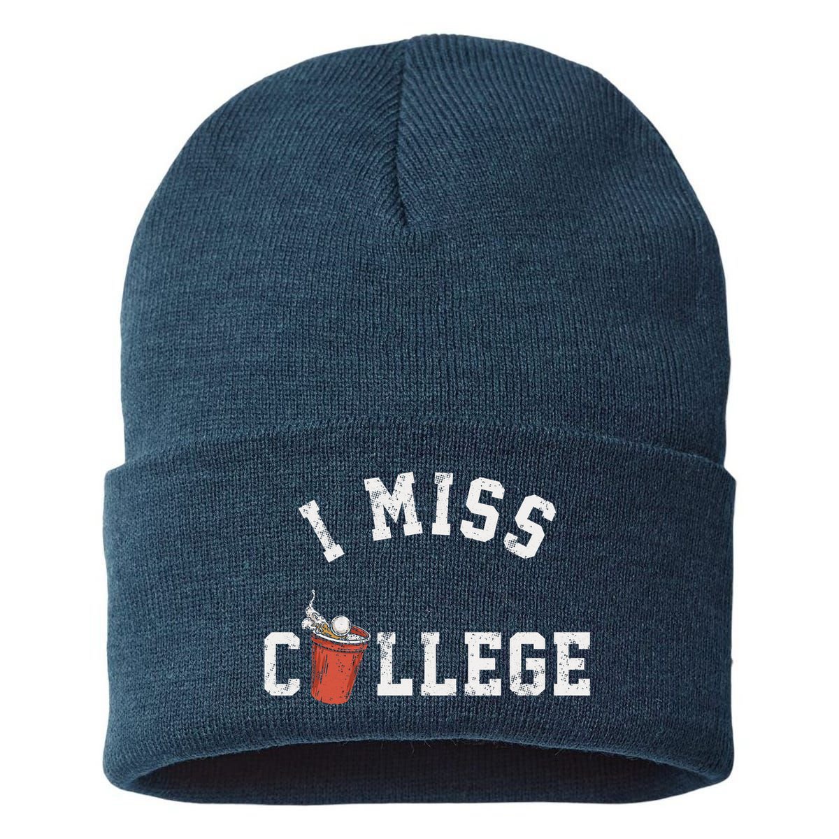 I Miss College Vintage Sustainable Knit Beanie