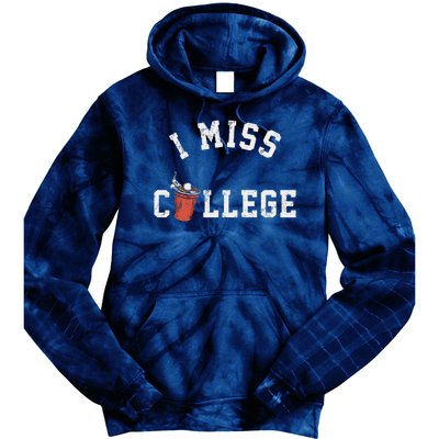 I Miss College Vintage Tie Dye Hoodie