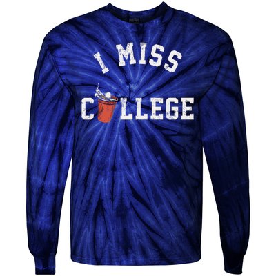 I Miss College Vintage Tie-Dye Long Sleeve Shirt