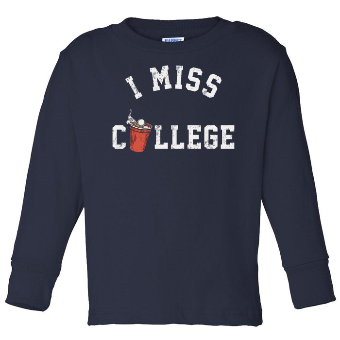 I Miss College Vintage Toddler Long Sleeve Shirt