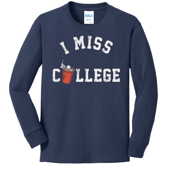 I Miss College Vintage Kids Long Sleeve Shirt