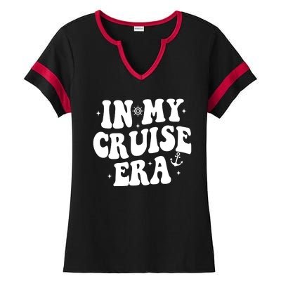 In My Cruise Era Vacation Ladies Halftime Notch Neck Tee