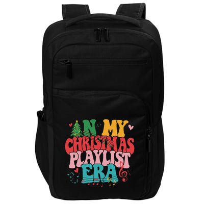 In My Christmas Playlist Era Funny Xmas Music Lover Impact Tech Backpack