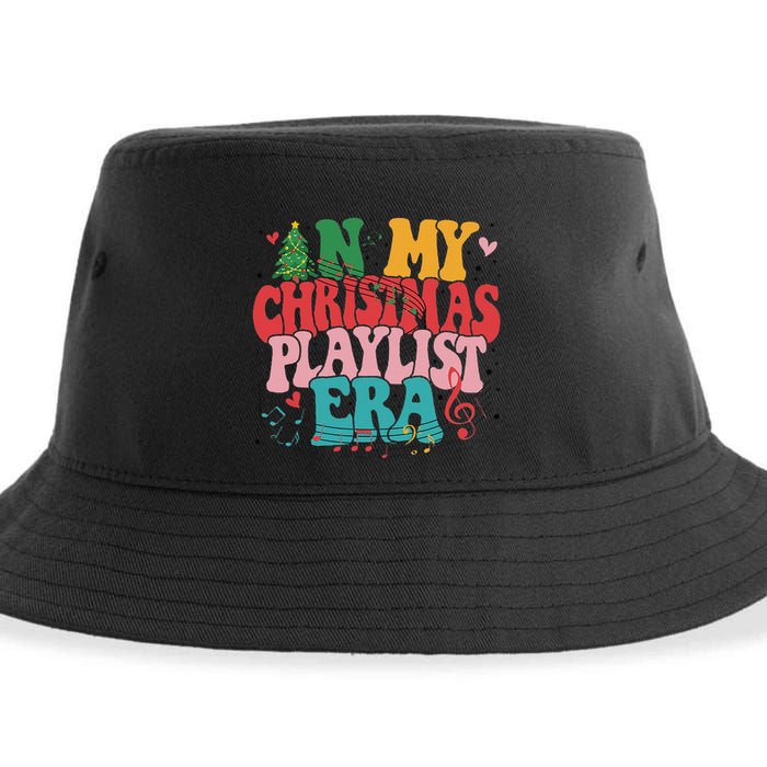 In My Christmas Playlist Era Funny Xmas Music Lover Sustainable Bucket Hat