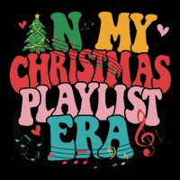 In My Christmas Playlist Era Funny Xmas Music Lover Sustainable Bucket Hat