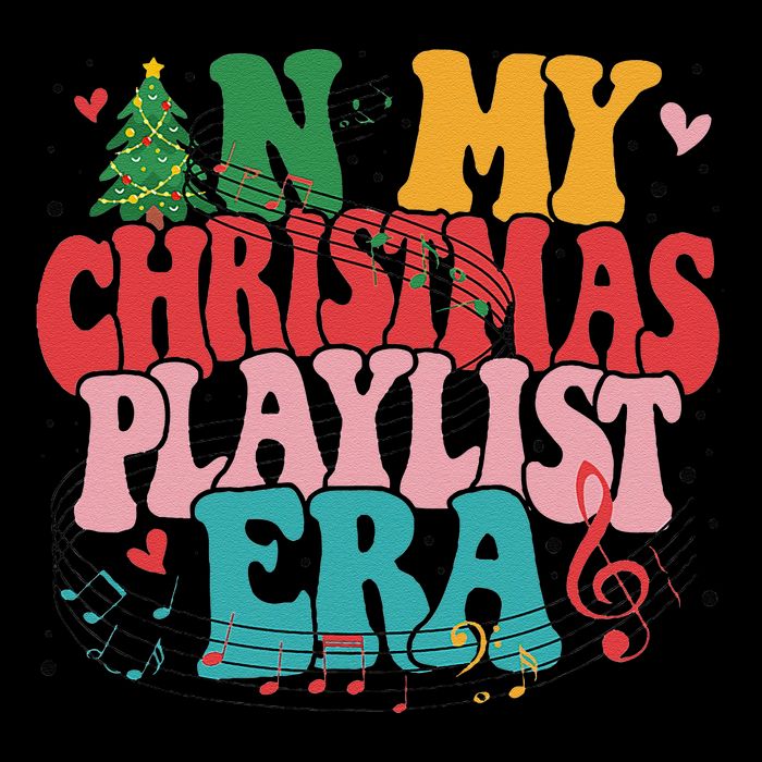 In My Christmas Playlist Era Funny Xmas Music Lover Sustainable Bucket Hat