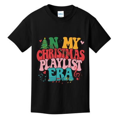 In My Christmas Playlist Era Funny Xmas Music Lover Kids T-Shirt