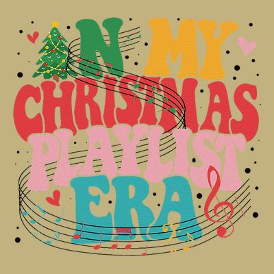 In My Christmas Playlist Era Funny Xmas Music Lover T-Shirt