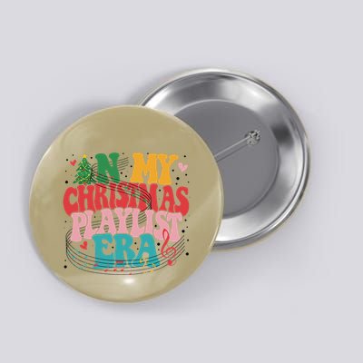 In My Christmas Playlist Era Funny Xmas Music Lover Button