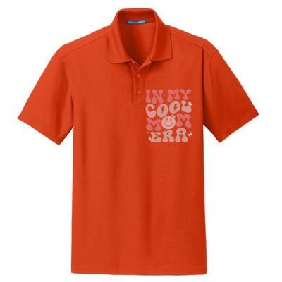 In My Cool Mom Era Groovy Mothers Day Wo Mom Life Retro Dry Zone Grid Polo