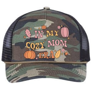 In My Cozy Mom Era Fall Cozy Vibes Gift Retro Rope Trucker Hat Cap