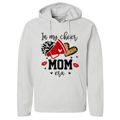 In My Cheer Mom Era Cheerleading Football Mom Women Life Performance Fleece Hoodie