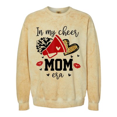 In My Cheer Mom Era Cheerleading Football Mom Women Life Colorblast Crewneck Sweatshirt