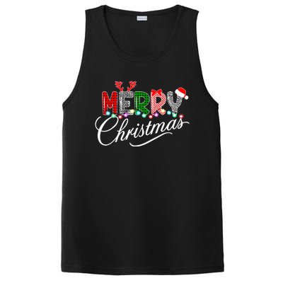 Ideas Merry Christmas | Plaid Graphic Christmas Letter PosiCharge Competitor Tank