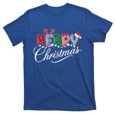 Ideas Merry Christmas | Plaid Graphic Christmas Letter T-Shirt