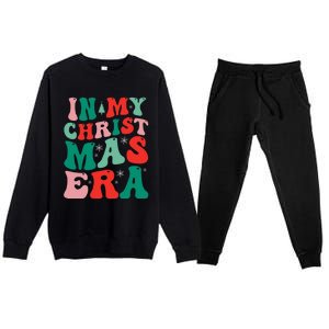 In My Christmas Era Groovy Xmas  Premium Crewneck Sweatsuit Set