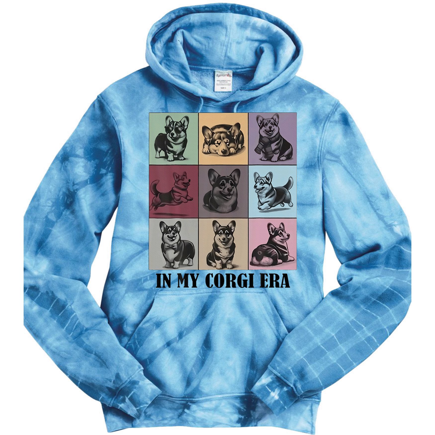 In My Corgi Era Funny Corgi Mom Dog Lover Tie Dye Hoodie