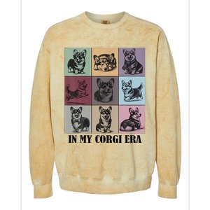 In My Corgi Era Funny Corgi Mom Dog Lover Colorblast Crewneck Sweatshirt