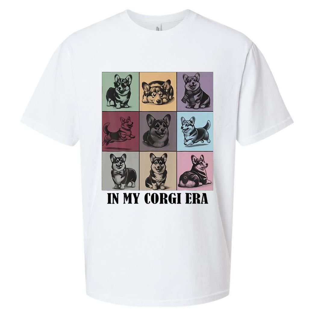 In My Corgi Era Funny Corgi Mom Dog Lover Sueded Cloud Jersey T-Shirt