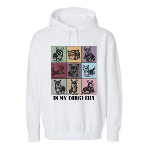 In My Corgi Era Funny Corgi Mom Dog Lover Garment-Dyed Fleece Hoodie