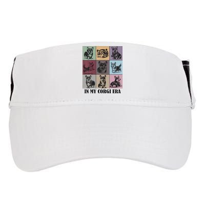 In My Corgi Era Funny Corgi Mom Dog Lover Adult Drive Performance Visor