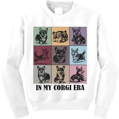 In My Corgi Era Funny Corgi Mom Dog Lover Kids Sweatshirt