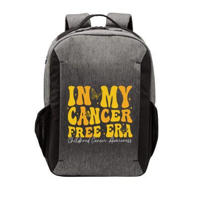 In My Cancer Free Era Childhood Cancer Awareness Gold Ribbon Vector Backpack
