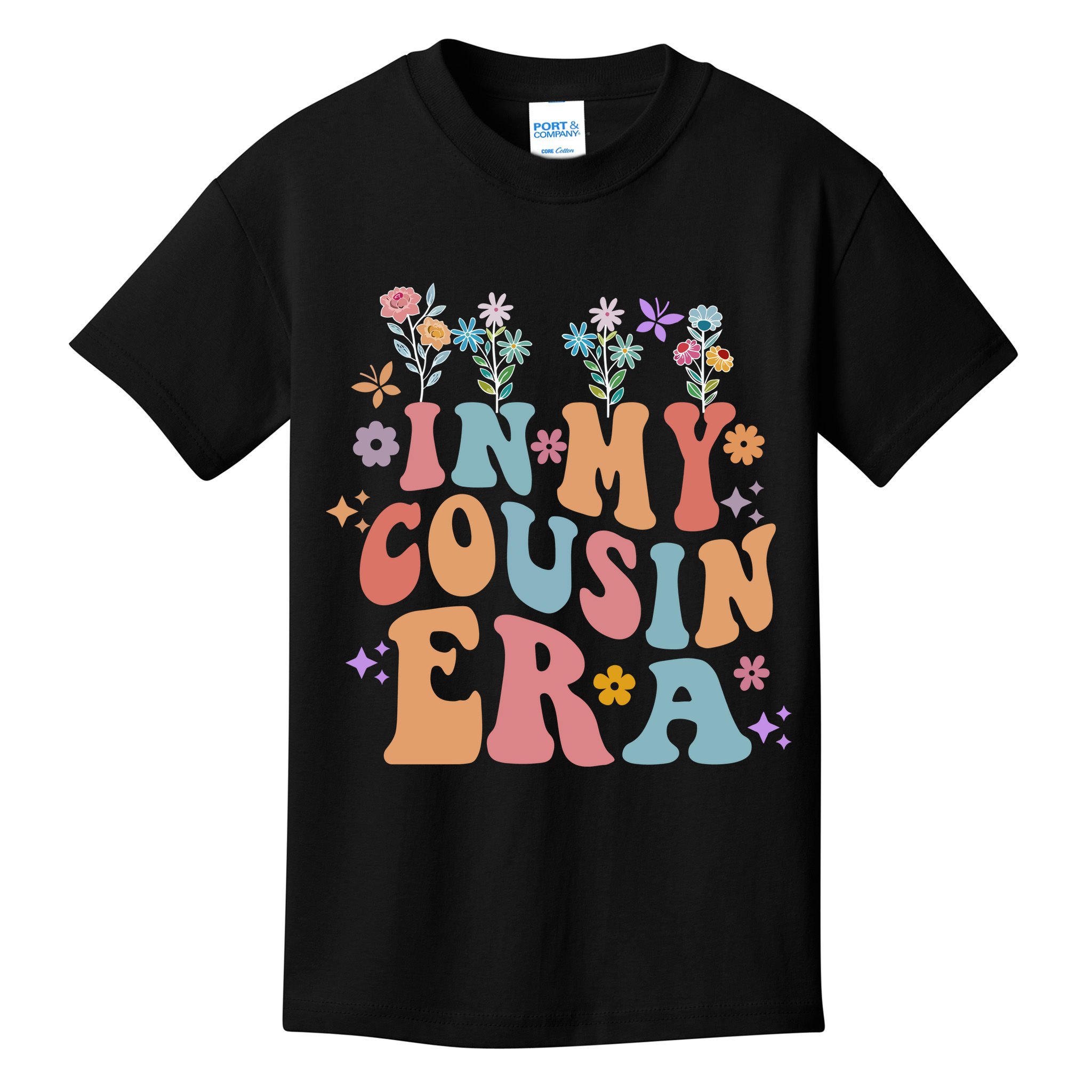 In My Cousin Era Floral Family Matching Kids T-Shirt
