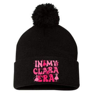 In My Clara Era Nutcracker Ballet Sugar Plum Fairy Groovy Pom Pom 12in Knit Beanie