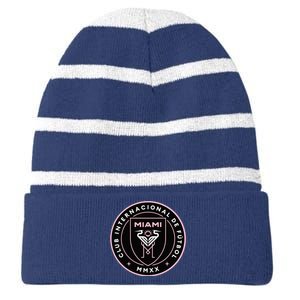 Inter Miami Cf Striped Beanie with Solid Band