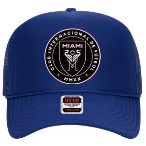 Inter Miami Cf High Crown Mesh Back Trucker Hat