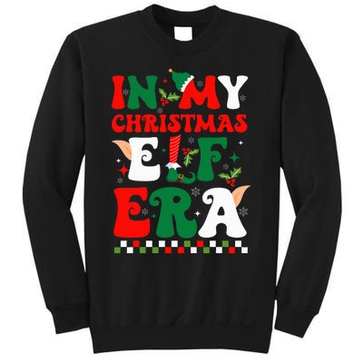 In My Christmas Elf Era Xmas Groovy Santa Squad Holiday Sweatshirt