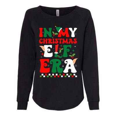 In My Christmas Elf Era Xmas Groovy Santa Squad Holiday Womens California Wash Sweatshirt