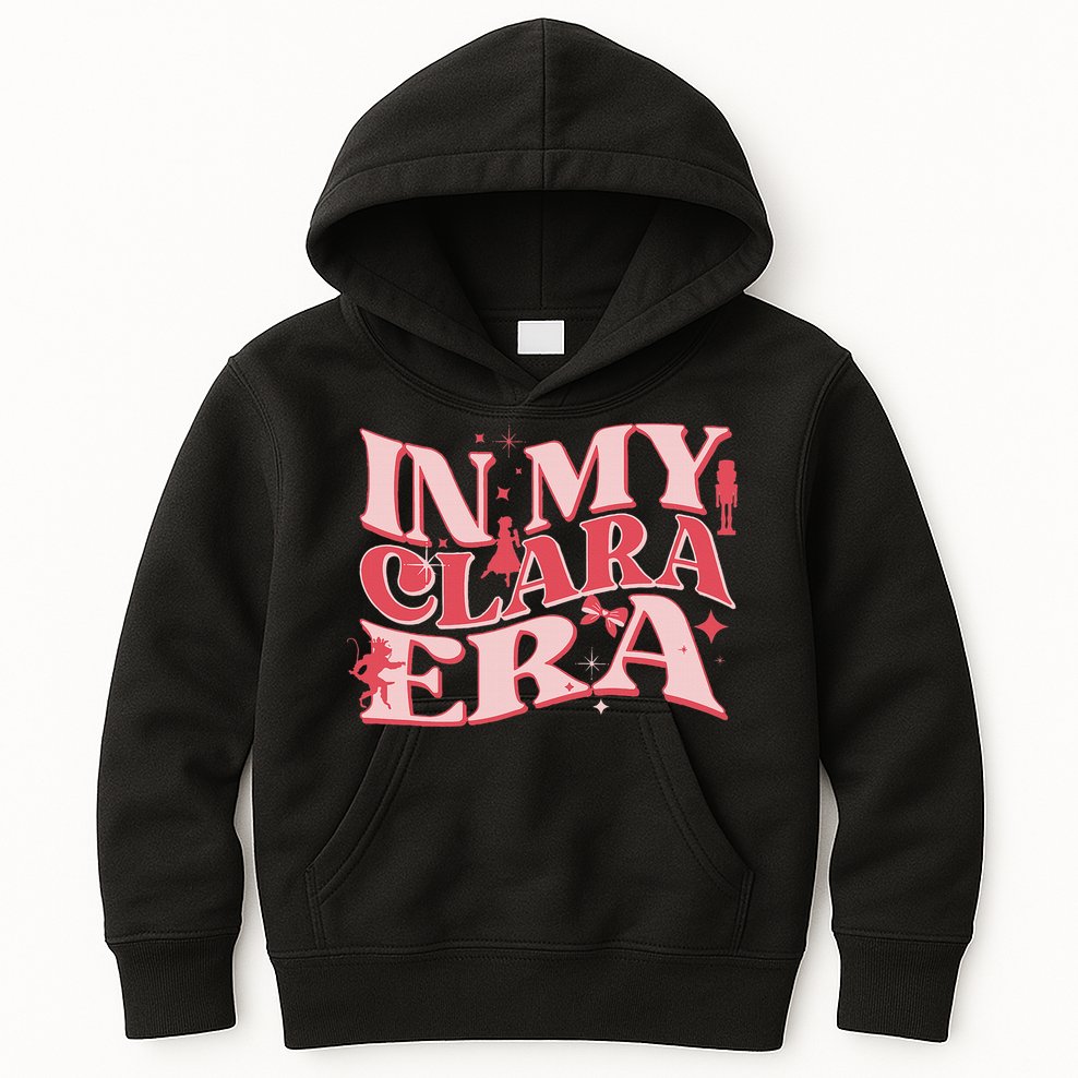 In My Clara Era Nutcracker Ballet Sugar Plum Fairy Groovy Kids Hoodie