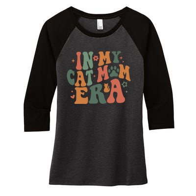 In My Cat Mom Era Cat Mom Era Women's Tri-Blend 3/4-Sleeve Raglan Shirt