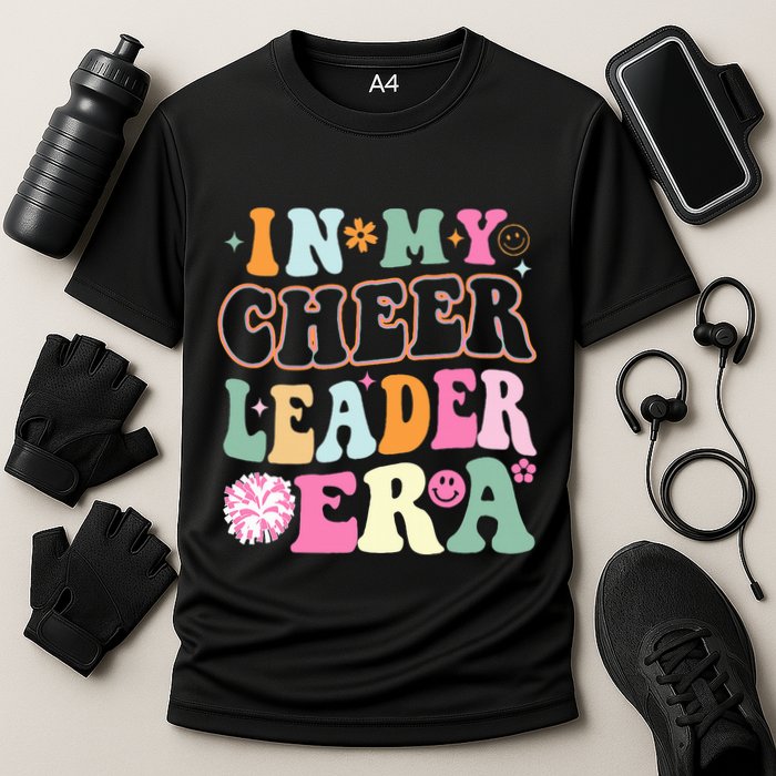 In My Cheer Coach Era Funny Retro Cheerleader Cheerleading Cooling Performance Crew T-Shirt