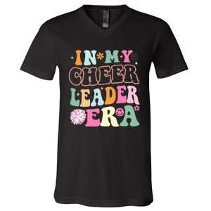 In My Cheer Coach Era Funny Retro Cheerleader Cheerleading V-Neck T-Shirt