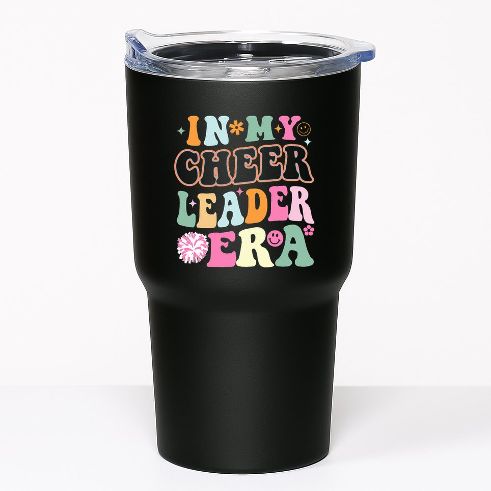 In My Cheer Coach Era Funny Retro Cheerleader Cheerleading Tumbler