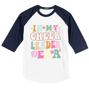 In My Cheer Coach Era Funny Retro Cheerleader Cheerleading Baseball Sleeve Shirt