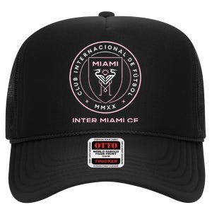 Inter Miami Cf Primary Logo High Crown Mesh Back Trucker Hat