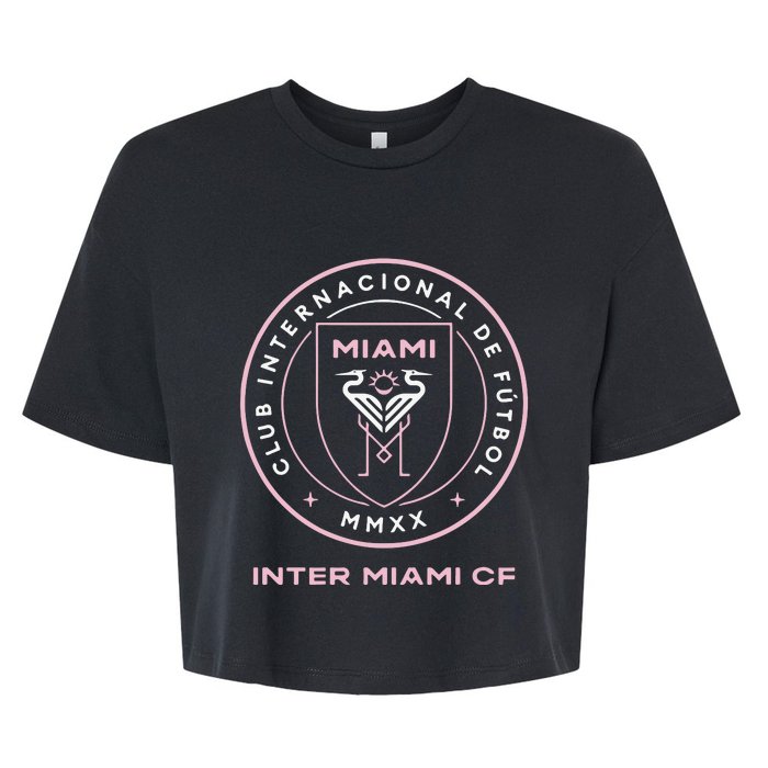 Inter Miami Cf Primary Logo Bella+Canvas Jersey Crop Tee