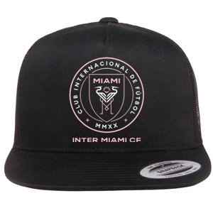 Inter Miami Cf Primary Logo Flat Bill Trucker Hat