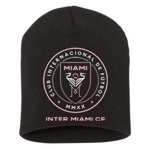 Inter Miami Cf Primary Logo Short Acrylic Beanie