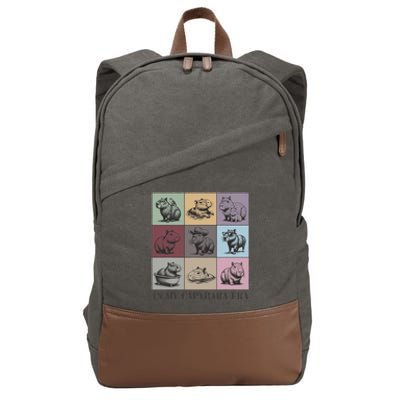 In My Capybara Era Capybara Lover Gift Cotton Canvas Backpack