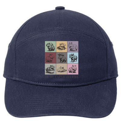 In My Capybara Era Capybara Lover Gift 7-Panel Snapback Hat