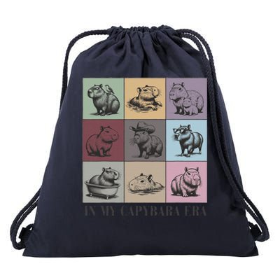 In My Capybara Era Capybara Lover Gift Drawstring Bag