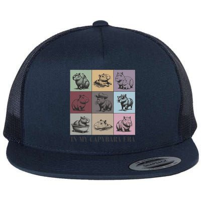 In My Capybara Era Capybara Lover Gift Flat Bill Trucker Hat