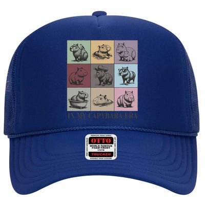 In My Capybara Era Capybara Lover Gift High Crown Mesh Back Trucker Hat