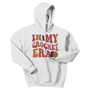 In My Crochet Era Crochet Lover Knitting Crafter Mom Kids Hoodie