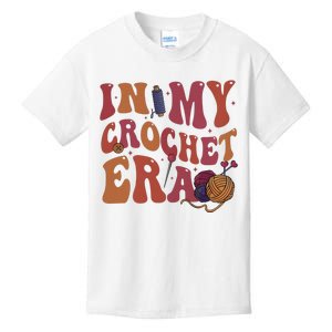 In My Crochet Era Crochet Lover Knitting Crafter Mom Kids T-Shirt